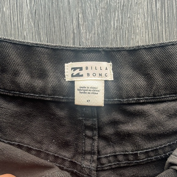 Billabong Cut-Off Distressed Denim Shorts | Black | Size 27 - Picture 3 of 5